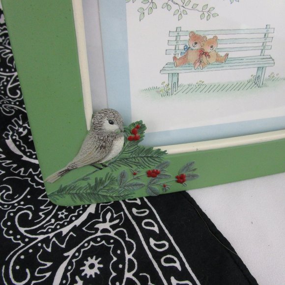 🏠HP🏠 VTG Seasonal Ceramic Frame Set 4"x6"/2" - Picture 3 of 9